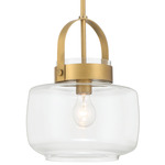 Wickglow Pendant - Legacy Brass / Clear