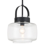 Wickglow Pendant - Matte Black / Clear