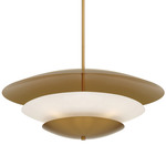 Solara Pendant - Legacy Brass / White