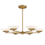 Solara Chandelier - Legacy Brass / White