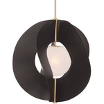 Gloria Pendant - Legacy Brass / Dark Bronze / Etched White Seeded