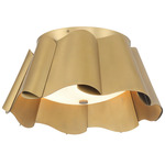 Waveform Ceiling Light - Legacy Brass / Etched Glass