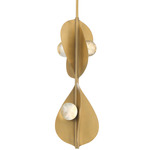 Pod Double Pendant - Legacy Brass / Cloud