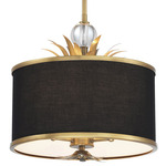 Caprio Pendant - Brushed Brass / Black