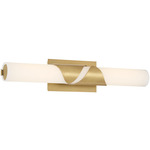 Grafton Bathroom Vanity Light - Legacy Brass / Etched White