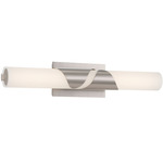 Grafton Bathroom Vanity Light - Brushed Nickel / Etched White