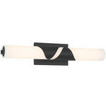 Grafton Bathroom Vanity Light - Matte Black / Etched White