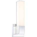 Vantage Square Color Select Wall Sconce - Chrome / White