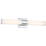 Vantage Round Color Select Bathroom Vanity Light - Chrome / White