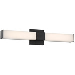 Vantage Square Color Select Bathroom Vanity Light - Coal / White