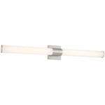 Vantage Round Color Select Bathroom Vanity Light - Brushed Nickel / White