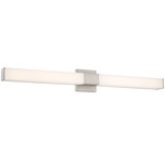 Vantage Square Color Select Bathroom Vanity Light - Brushed Nickel / White