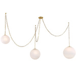 Marbelle Multi Light Pendant - Brass / Alabaster