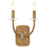Atella Wall Sconce - Ashen Gold / Clear