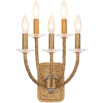 Atella Wall Sconce - Ashen Gold / Clear