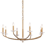 Atella Chandelier - Ashen Gold / Clear