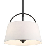 Headington Pendant - Coal / White