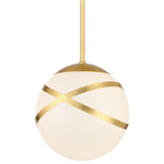 Batignolles Pendant - Gold Leaf / Opal White