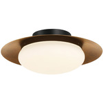 Zinola Ceiling Light - Sand Coal / Halcyon Gold / Etched Opal