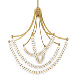 Pearl Chandelier - Legacy Brass / Clear