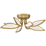 Papilio Ceiling Light - Legacy Brass / White