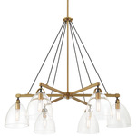 Sommersby Chandelier - Legacy Brass / Matte Coal / Clear