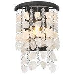 Shimmering Elegance Wall Light - Sand Coal / Clear