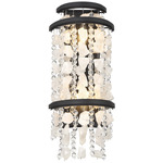 Shimmering Elegance Wall Light - Sand Coal / Clear