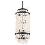 Shimmering Elegance Pendant - Sand Coal / Clear