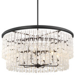 Shimmering Elegance Chandelier - Sand Coal / Clear