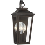 Irvington Manor Outdoor Pocket Wall Light - Chelesa Bronze / Clear