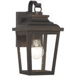 Irvington Manor Outdoor Wall Light - Chelesa Bronze / Clear