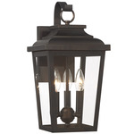 Irvington Manor Outdoor Wall Light - Chelesa Bronze / Clear