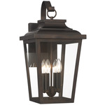 Irvington Manor Outdoor Wall Light - Chelesa Bronze / Clear