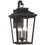 Irvington Manor Outdoor Wall Light - Chelesa Bronze / Clear