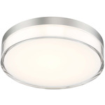 Vantage Acrylic Ceiling Light - Brushed Nickel / Clear
