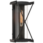 Rockhill Outdoor Wall Light - Matte Black / Clear