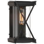 Rockhill Outdoor Wall Light - Matte Black / Clear