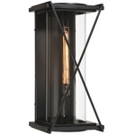 Rockhill Outdoor Wall Light - Matte Black / Clear
