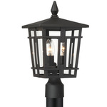 Fieldstone Outdoor Post Light - Sand Coal / Clear