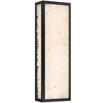 Salt Creek Rectangle Outdoor Wall Light - Coal / Quartz