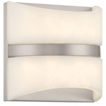 Velaux Wall Sconce - Brushed Nickel / White