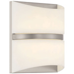 Velaux Wall Sconce - Brushed Nickel / White