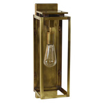 Downtown 11631 Outdoor Wall Light - Antique Brass / Clear