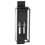 Downtown Outdoor Wall Light - Dark Brass / Clear