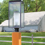 Downtown 11653 Outdoor Post Light - Dark Brass / Frost / Clear Seedy