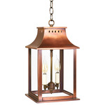 Rockland Outdoor Pendant - Antique Brass / Clear