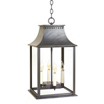 Rockland Outdoor Pendant - Dark Brass / Clear