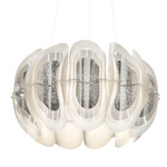 Fiordlys Pendant - White / Silver