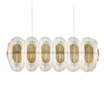 Fiordlys Linear Pendant - White / Gold